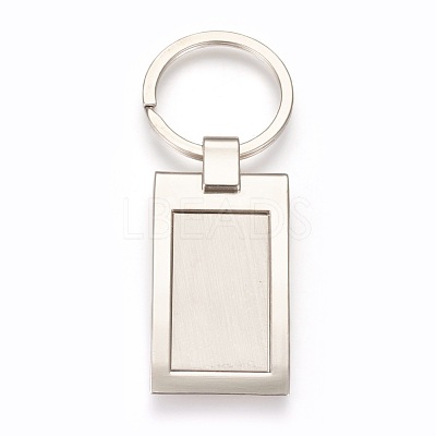 Zinc Alloy Cabochon Settings Keychain KEYC-E028-03P-1