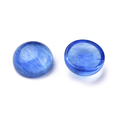 Watermelon Stone Glass Cabochons G-P393-R58-10MM-1