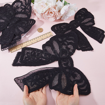 4Pcs 2 Styles Polyester Embroidery Iron on Clothing Patches PATC-GF0001-51B-1