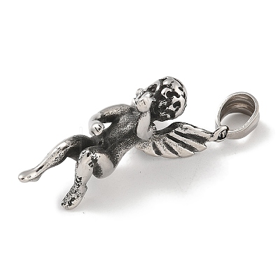 Retro 304 Stainless Steel Pendants STAS-Z097-08AS-1