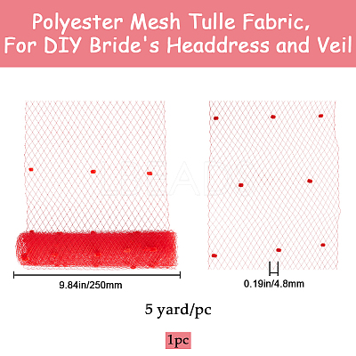Elastic Polyester Deco Mesh Ribbons DIY-GF0009-01C-1
