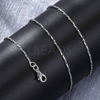 Brass Twisted Boston Link Chains  Necklaces for Women NJEW-D302-60P-1