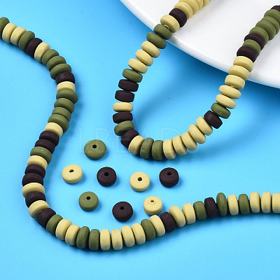 Handmade Polymer Clay Beads Strands CLAY-N008-008W-1