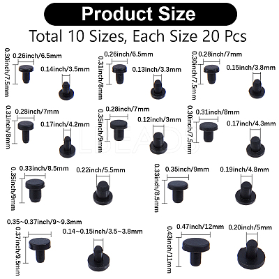 200Pcs 10 Styles Silicone Bottle Seal Plug FIND-GF0008-84-1