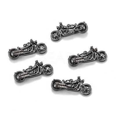 Brass Micro Pave Clear Cubic Zirconia Pendants ZIRC-P086-29-1