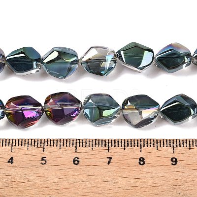 Electroplate Glass Beads Strands EGLA-T021-10I-1