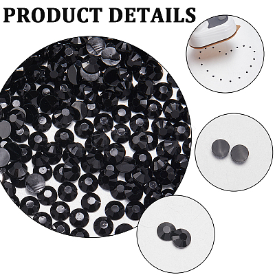 950Pcs Resin Rhinestone Cabochons CRES-WH20004-03F-1