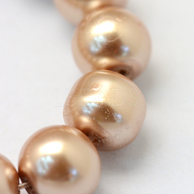 Baking Paint Pearlized Glass Pearl Round Bead Strands X-HY-Q003-6mm-11-1