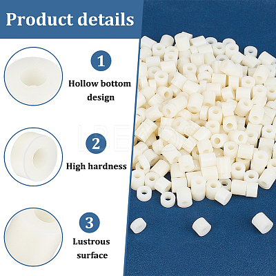 300Pcs 3 Styles Plastic Beads KY-OC0001-42-1