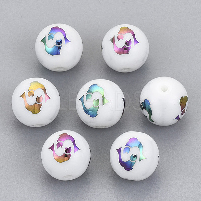 Electroplate Glass Beads EGLA-S178-11C-08-1