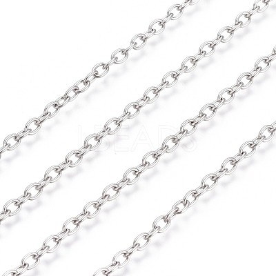 Tarnish Resistant 304 Stainless Steel Cable Chains CHS-L024-015P-1
