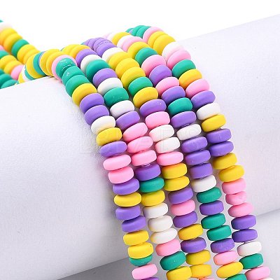Handmade Polymer Clay Beads Strands X-CLAY-N008-008L-1