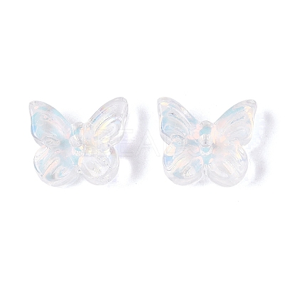Electroplate Transparent Glass Beads EGLA-N057-03-1