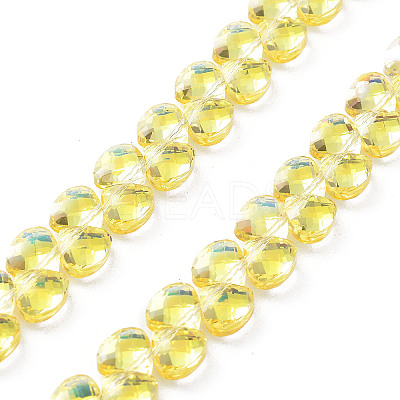 Electroplate Glass Beads Strands X-EGLA-A036-11A-FP01-1