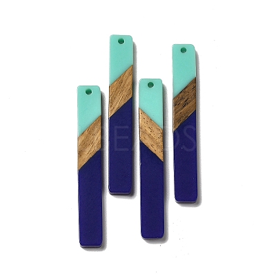 Opaque Resin & Walnut Wood Big Pendants RESI-D060-C-04-1