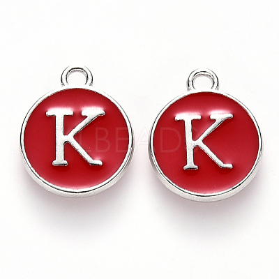 Platinum Plated Alloy Enamel Charms LS-ENAM-S118-03K-P-1