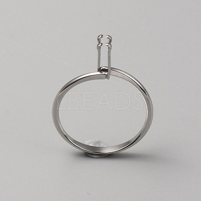 Aluminium Alloy Finger Rings Components FIND-WH0111-275A-P-1