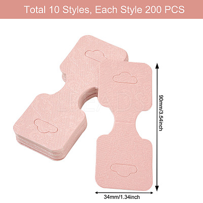 220Pcs 11 Styles Paper Necklace Display Cards CDIS-CD0001-03-1