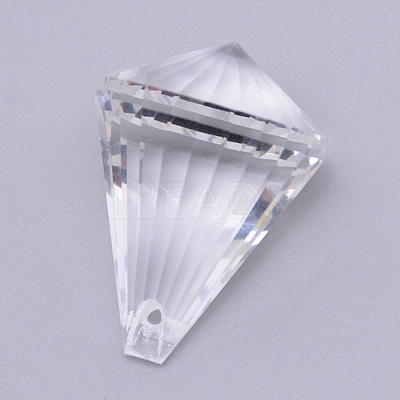 Transparent Glass Pendants GLAA-WH0022-26-1