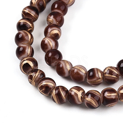 Baking Paint Glass Beads Strands DGLA-N010-4mm-08-1