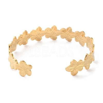 304 Stainless Steel Cuff Bangles for Women LS-BJEW-K263-05G-06-1