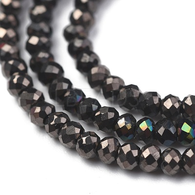 Electroplate Glass Beads Strands GLAA-F079-A-FP10-1