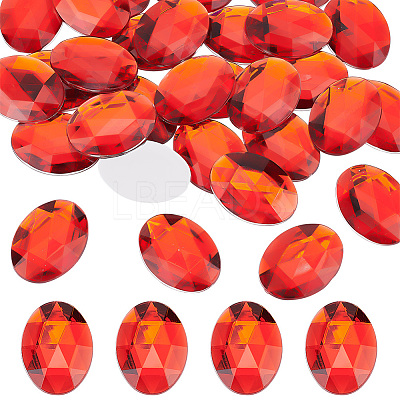 Flat Back Acrylic Rhinestone Cabochons GACR-GA0001-01-1