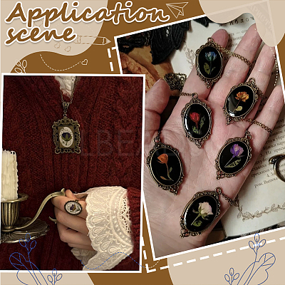 12Pcs 12 Styles Tibetan Style Zinc Alloy Pendant Cabochon Settings TIBEP-SC0003-48-1