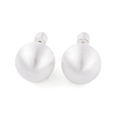 Round Ball Drawbench Brass Ear False Plugs for Women EJEW-G391-24A-S-1