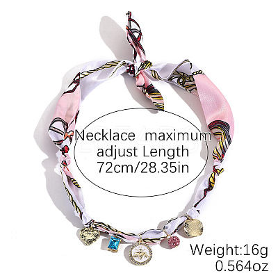Bees Alloy Enamel & Resin & Glass & Plastic Pearl & Rhinestone Tassel Scarf Choker Necklaces FS-WG248CD-07-1