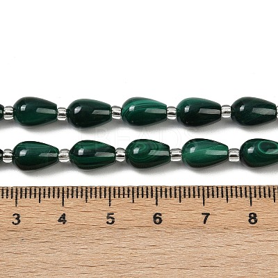 Natural Malachite Beads Strands G-L630-C01-10x6mm-1