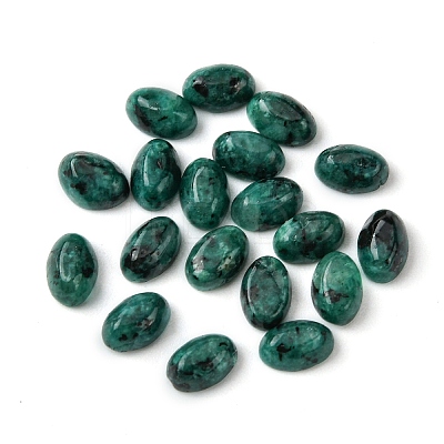 Synthetic Green Spot Jasper Cabochons G-A094-01A-34-1