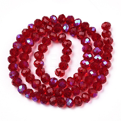 Electroplate Glass Beads Strands X1-EGLA-A034-T8mm-L20-1