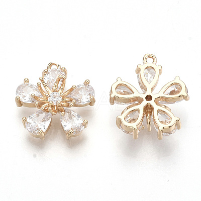 Transparent Glass Pendants GLAA-R212-06D-1