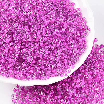 8/0 Inside Colours Transparent Glass Seed Beads X1-SEED-T007-06J-1