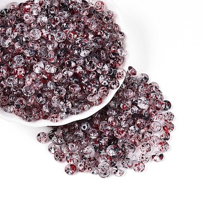 Baking Paint Transparent Glass Beads DGLA-T004-07A-1