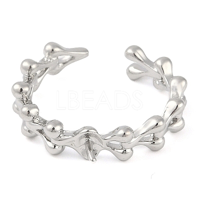 Brass Cuff Finger Ring Settings LS-KK-L219-15B-P-1