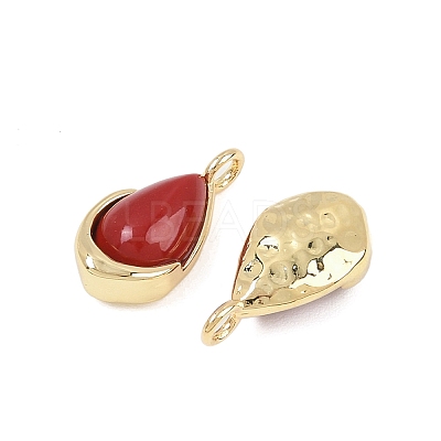 Natural & Synthetic Mixed Gemstone Teardrop Charms KK-B157-33G-1