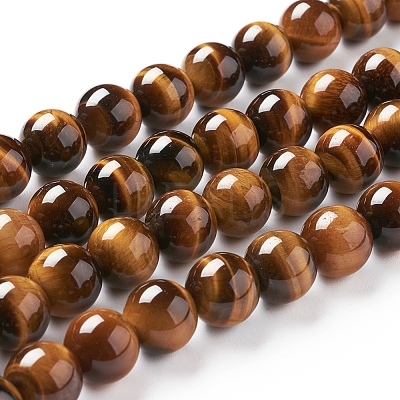 Natural Tiger Eye Beads Strands Z0RQS012-1