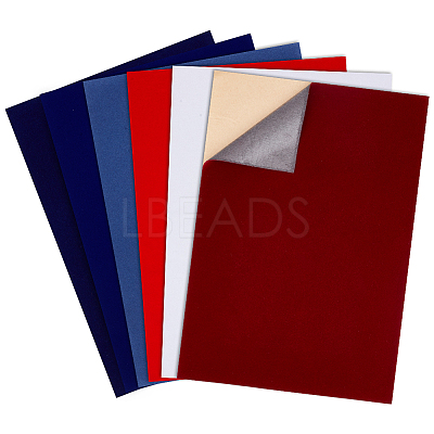 24Pcs 6 Colors Jewelry Flocking Cloth DIY-BC0013-25E-1