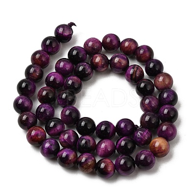 Grade AB Natural Tiger Eye Beads Strands G-B133-A02-8MM-04-1