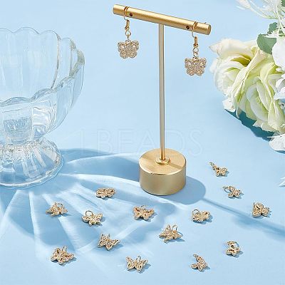 16Pcs 8 Style Alloy Rhinestone Charms ALRI-AR0001-06-1