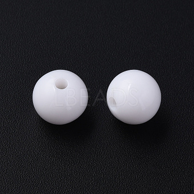 Opaque Acrylic Beads X-MACR-S370-C10mm-01-1