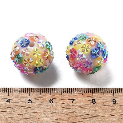 Acrylic Rhinestone Ball Beads OACR-A035-01J-1