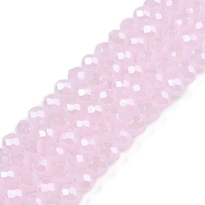 Electroplate Glass Beads Strands EGLA-A044-J4mm-A02-1