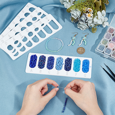 4Pcs Acrylic Bead Design Boards FIND-BC0013-08B-1