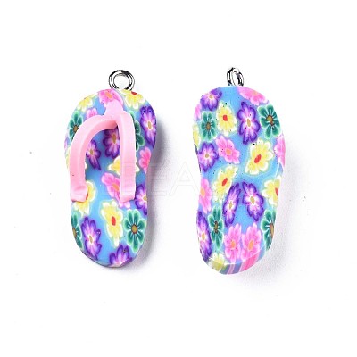 Handmade Polymer Clay Pendants X-PORC-S1007-48-1