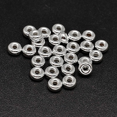 Rondelle 925 Sterling Silver Spacer Beads STER-F019-01C-1
