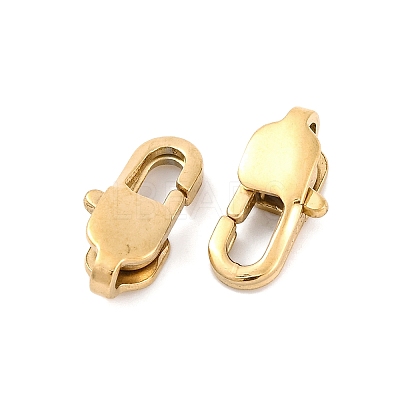 Ion Plating(IP) 304 Stainless Steel Lobster Claw Clasps X-STAS-F094-05B-G-1
