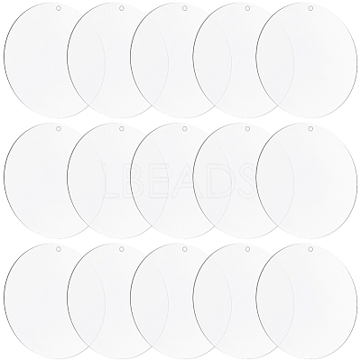 20Pcs Transparent Acrylic Big Pendants FIND-SP0005-61-1